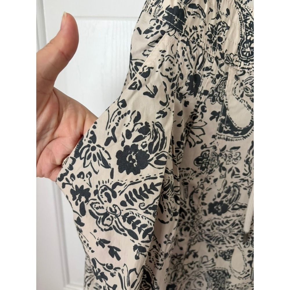Anthropologie Jumpsuit Women XL-Tall Grey Paisley Strapless Wide Leg Smocked - Picture 3 of 7